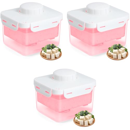 HASTHIP® Tofu Press Maker Shaper Drainer Food-Grade Fresh Mold Stainless Steel Spring-Loaded for Homemade Salad Vegan Diet 15.5x13.5x13.5cm Red 3PCS HASTHIP® Tofu Press Maker Shaper Drainer Food-Grade Fresh Mold Stainless Steel Spring-Loaded for Homemade Salad Vegan Diet 15.5x13.5x13.5cm Red 3PCS